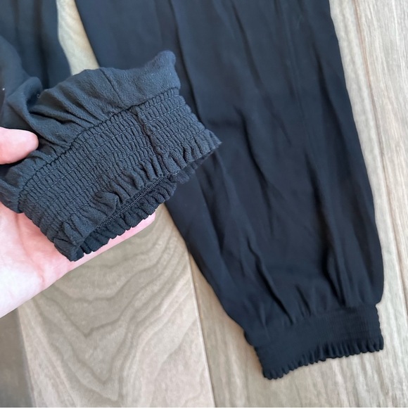 Aerie Women’s XS Elastic Waist Front Pleated Jogger Pants Black Athleisure - Picture 11 of 13